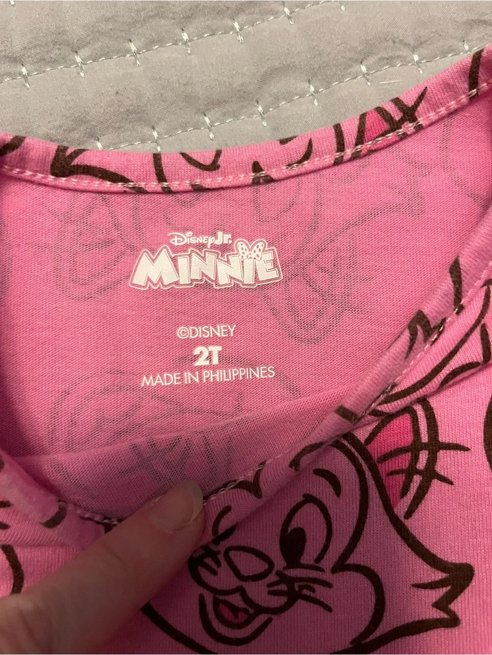 Disney Pink Minnie Mouse Long Sleeve Swing Dress